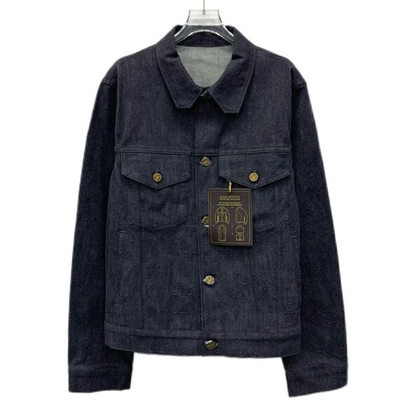 Louis Vuitton Limited Edition Monogram Denim Jacket Size EU 50 Made In Italy - Picture 1 of 8